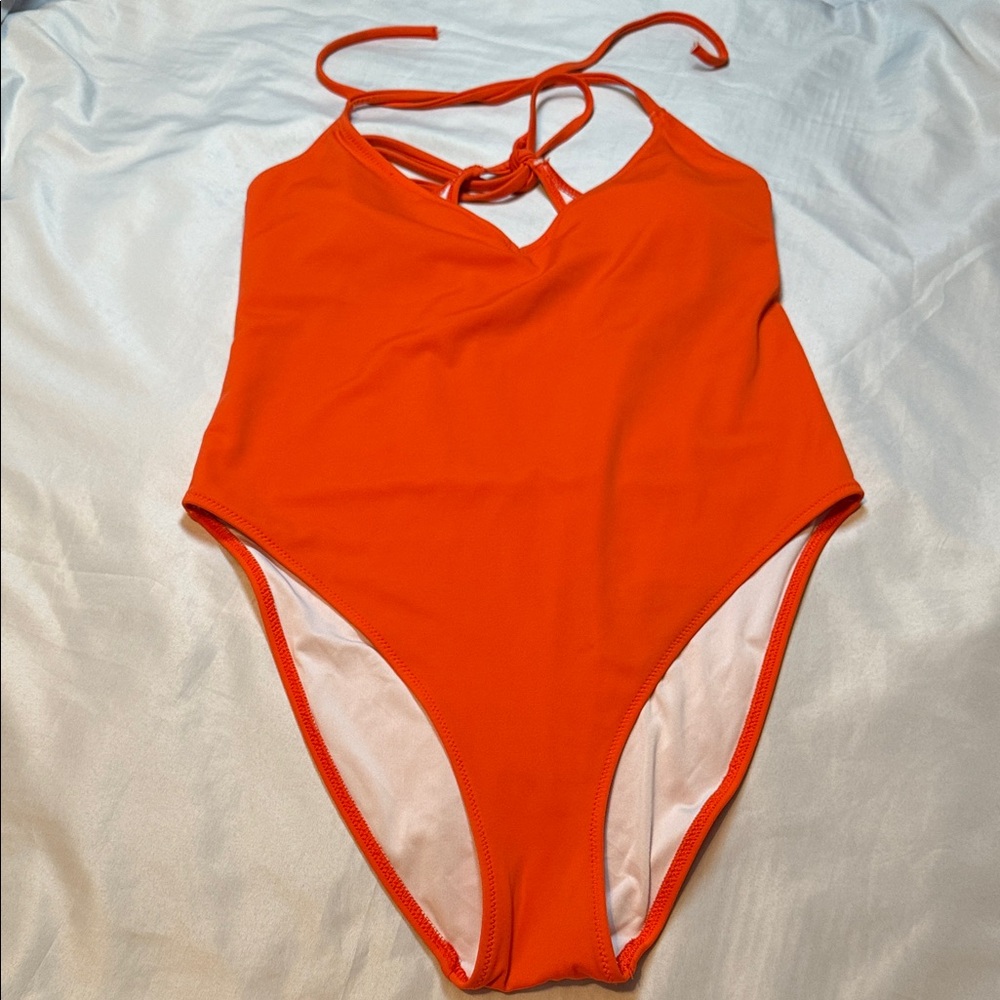 PINK Victoria's Secret Orange One Piece Swimsuit